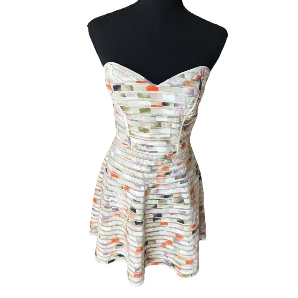 Parker Silk Strapless Mini Dress Size Small